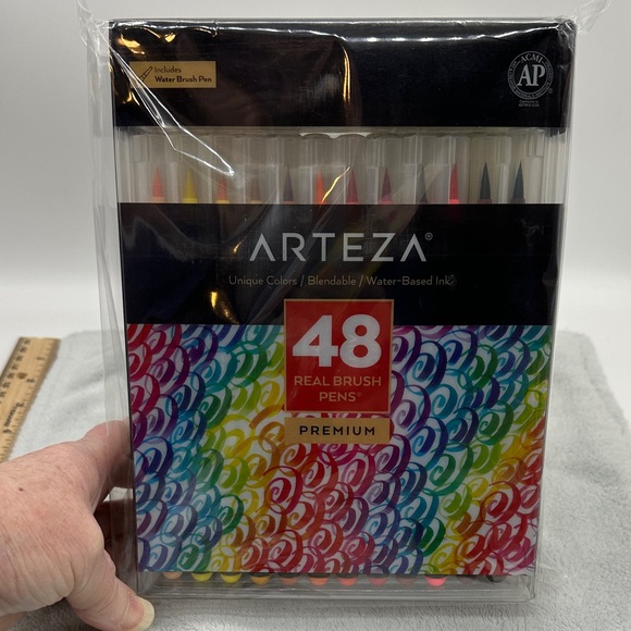 ARTEZA 48 Premium Real Brush Pens Unique Colors/Blendable/Water-Based Ink - Picture 2 of 12